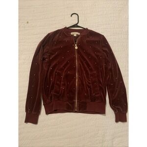 MICHAEL MICHAEL KORS - Embellished Velour Tracksuit / Jacket Size Small Women's